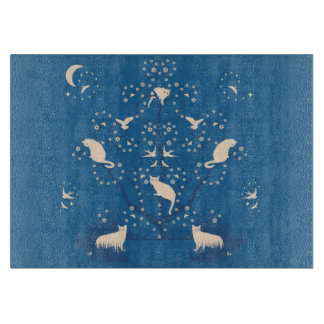 Twilight Tomcats Glass Cutting Board
