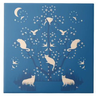 Twilight Tomcats Large Ceramic Tile