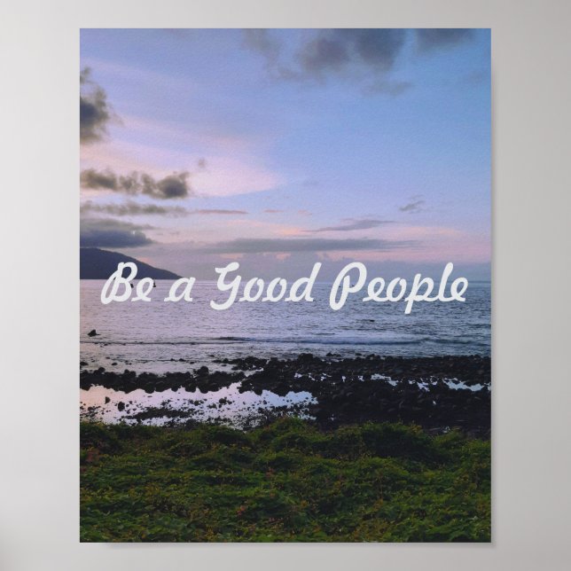 Twilight Tranquillity by the Shore Poster (Front)