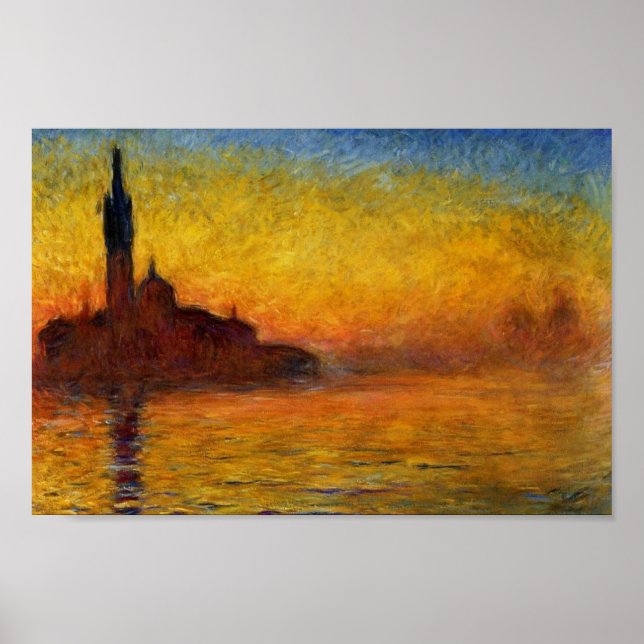 Twilight, Venice by Claude Monet Poster (Front)