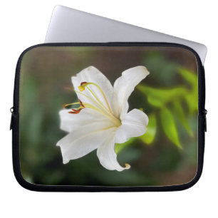 Twilight white lily laptop sleeve