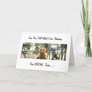 TWIN AND SIBLING RIVALRY JOKE FOR BIRTHDAY CARD