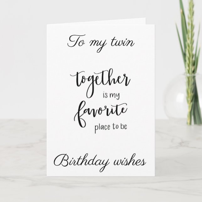 **TWIN** ARE YOU READY TO CELEBRATE "US" CARD (Front)