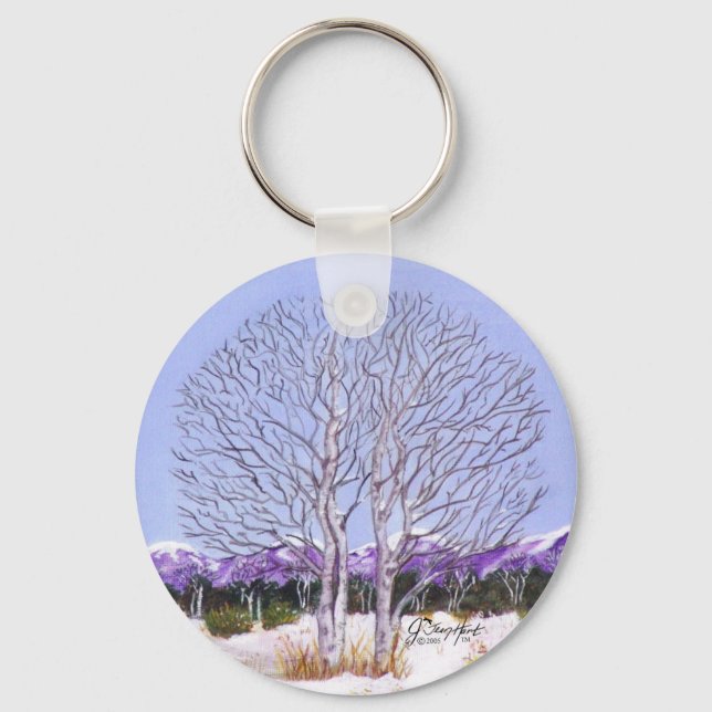 Twin Aspens Keychain (Front)