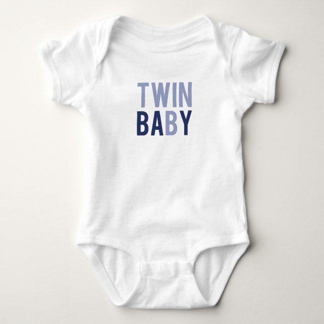 Twin Baby B Blue Bodysuit (Front)