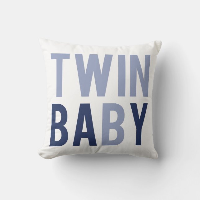 Twin Baby B Coussin bleu (Recto)