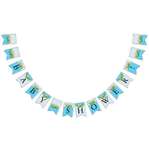 Twin Baby Boy Shower - Two Peas In A Pod Bunting Flags