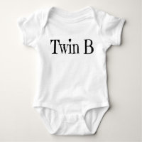 Twin Baby Clothes - Twin B Outfit/ Onepiece White