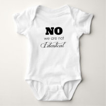 Twin Baby Gift Ideas 'No we are not Identical'