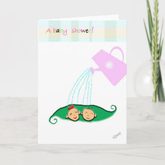 twin baby shower invitation