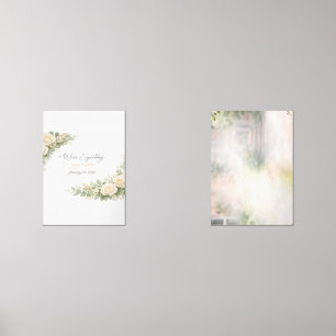 Twin Baby Shower Invitation Botanical Greenery Flo