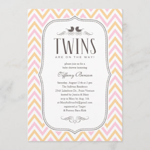 Twin Baby Shower Invitations