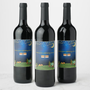 Twin Baby Shower Wine Labels