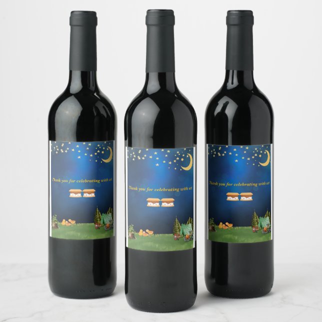 Twin Baby Shower Wine Labels (Bottles)
