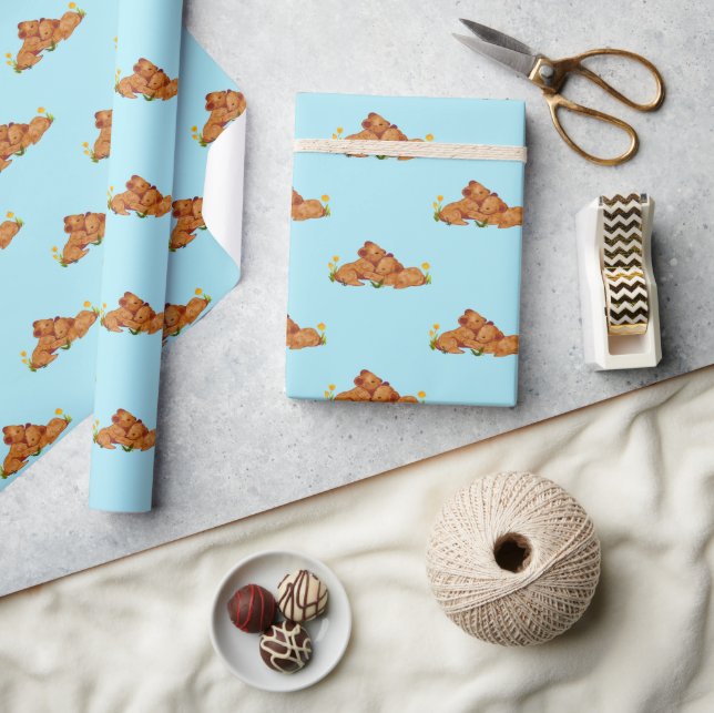 Twin Bearly Wait Baby Shower Wrapping Paper (Crafts)