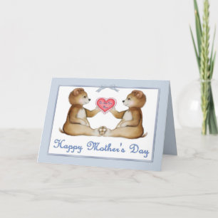 Twin Bears - Boys on Mother's Day Card