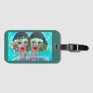 Twin best friends Acrylic Luggage Tag