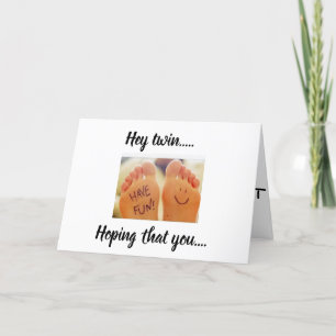 ***TWIN*** BIRTHDAY WISHES FROM *TALKING FEET* CARD