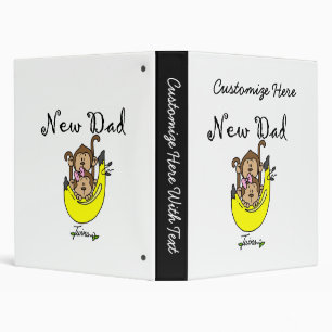 Twin Boy and Girl New Dad Gifts Binder