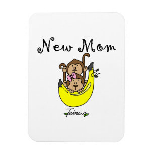 Twin Boy and GIrl New Mom Gifts Magnet