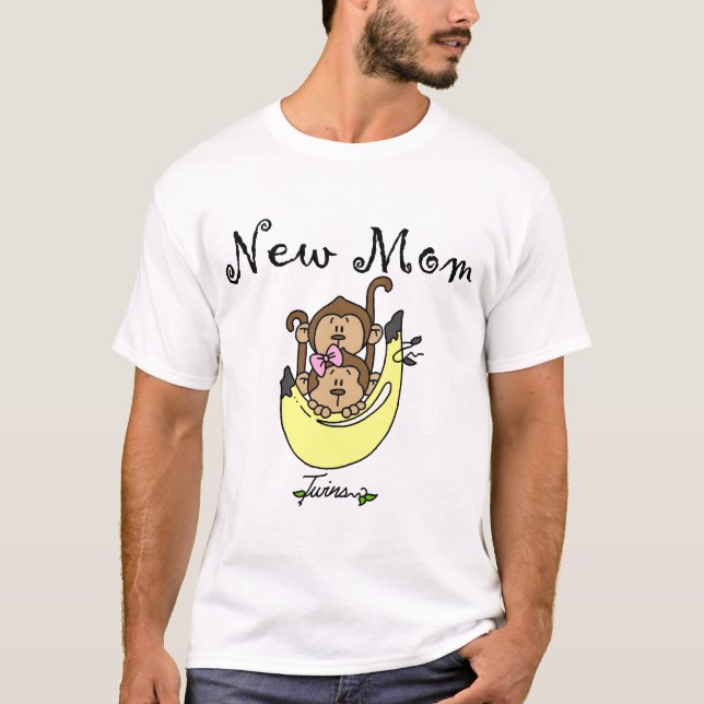 Twin Boy and Girl New Mom Tshirts (Devant)