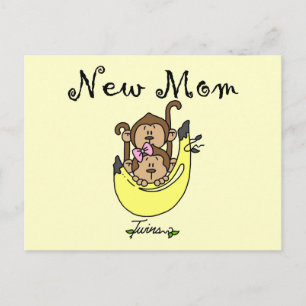 Twin Boy and Girl New Mom Tshirts Postcard