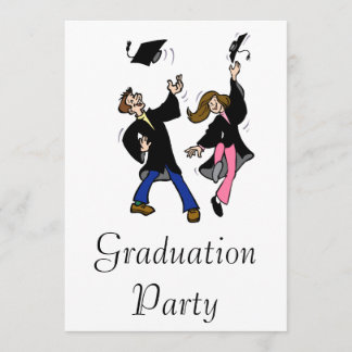 Twin Boy & Girl Graduates Invitation