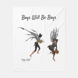 Twin Boy Rain Faeries Fleece Blanket