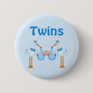 Twin Boys 2 Inch Round Button