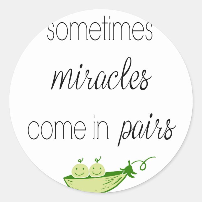 Twin Boys Classic Round Sticker (Front)