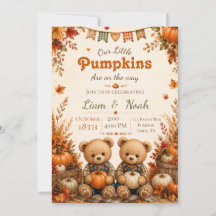 Twin Boys Fall Baby Shower Little Pumpkins