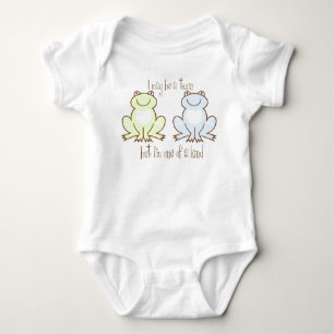 Twin Boys Frog Baby Bodysuit