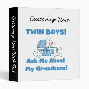 Twin Boys Grandsons Gifts Binder