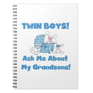 Twin Boys Grandsons Gifts Notebook