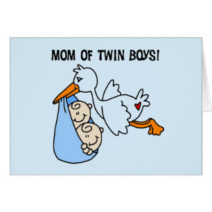 Twin Boys Mom-Stork Tshirts and Gifts