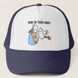 Twin Boys Mom-Stork Tshirts and Gifts Trucker Hat