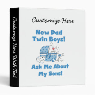 Twin Boys New Dad Gifts Binder