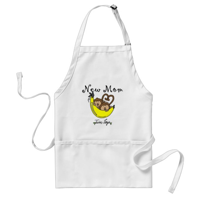 Twin Boys New Mom Tshirts and Gifts Standard Apron (Front)