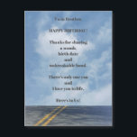 Twin Brothers Birthday Magnetic Greeting Card<br><div class="desc">Rarely found, this special magnetic greeting card is for twin brothers. Using down-to-earth, everyday language this birthday card will be happily received and enjoyed!</div>