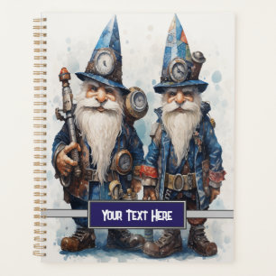 Twin Brothers Wizard gnomes Steampunk Planner