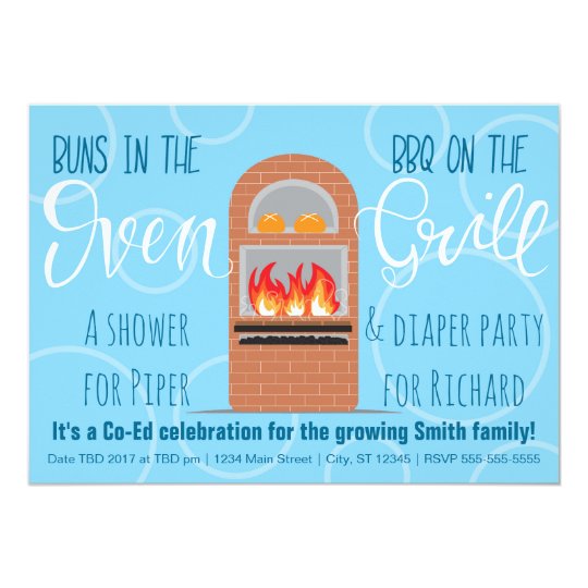 Twin Buns in the Oven/BBQ on the Grill Co-ed Party Card