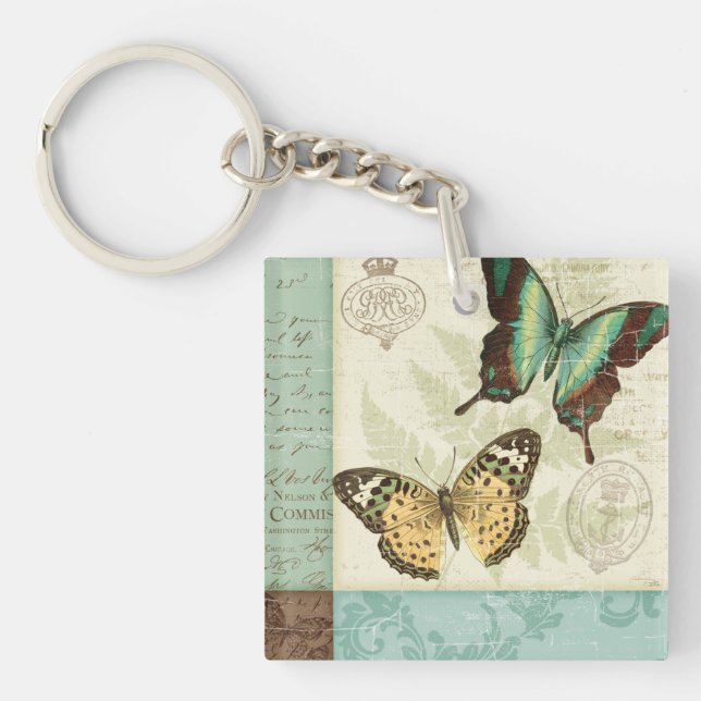 Twin Butterflies Keychain (Front)