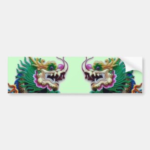 Twin Dragons Bumper Sticker