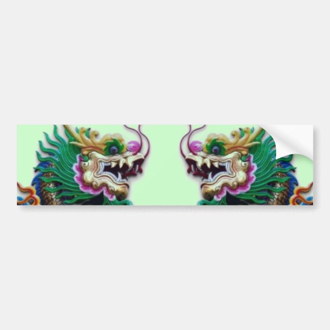 Twin Dragons Bumper Sticker (Front)