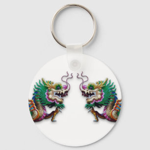 Twin Dragons Keychain