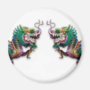 Twin Dragons Magnet