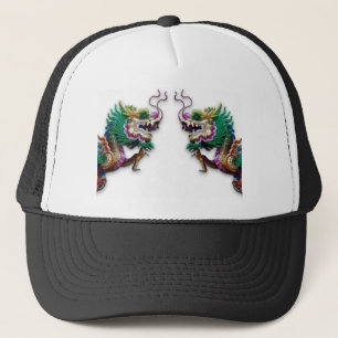 Twin Dragons Trucker Hat