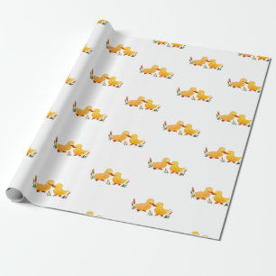 Twin Ducklings Wrapping Paper