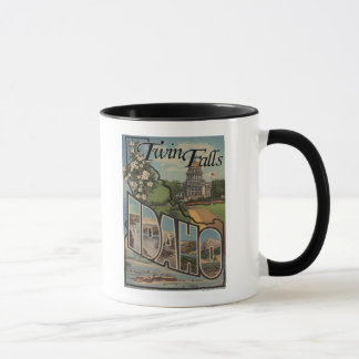 Twin Falls, Idaho - Large Letter Scenes Mug