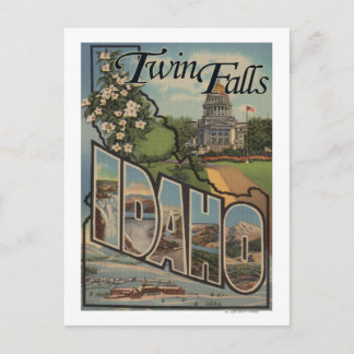 Twin Falls, Idaho - Large Letter Scenes Postcard